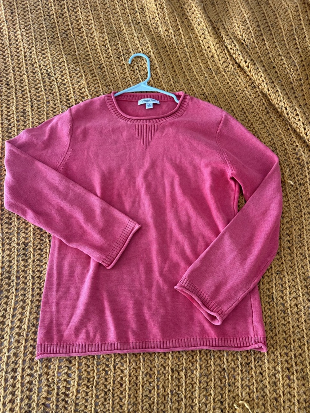 Coldwater Creek Rose-Pink Crewneck Sweater